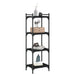 Bibliotecă cu 4 niveluri, negru, 40x30x120 cm, lemn prelucrat - WALTI WALTI