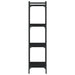 Bibliotecă cu 4 niveluri, negru, 40x30x120 cm, lemn prelucrat - WALTI WALTI