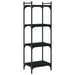 Bibliotecă cu 4 niveluri, negru, 40x30x120 cm, lemn prelucrat - WALTI WALTI