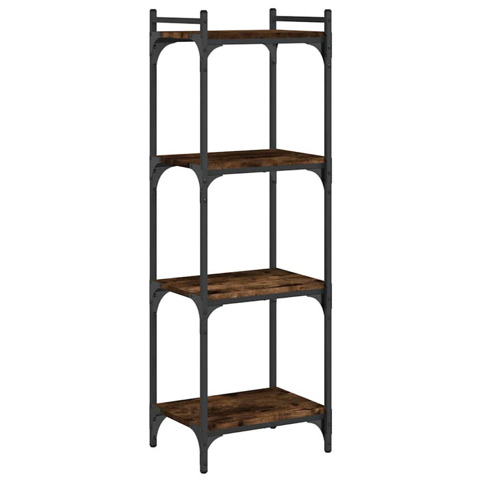 Bibliotecă 4 niveluri stejar afumat 40x30x120 cm lemn prelucrat - WALTI WALTI