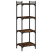 Bibliotecă 4 niveluri stejar afumat 40x30x120 cm lemn prelucrat - WALTI WALTI