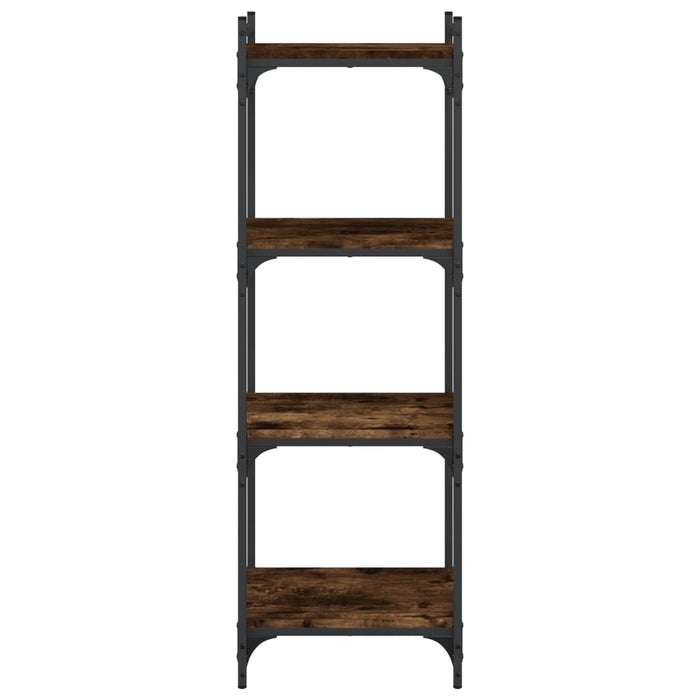 Bibliotecă 4 niveluri stejar afumat 40x30x120 cm lemn prelucrat - WALTI WALTI