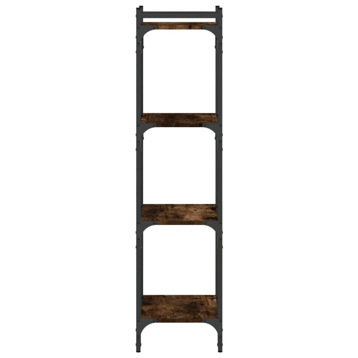 Bibliotecă 4 niveluri stejar afumat 40x30x120 cm lemn prelucrat - WALTI WALTI