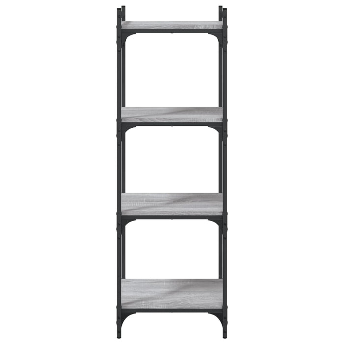 Bibliotecă cu 4 niveluri gri sonoma 40x30x120 cm lemn prelucrat - WALTI WALTI