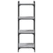 Bibliotecă cu 4 niveluri gri sonoma 40x30x120 cm lemn prelucrat - WALTI WALTI
