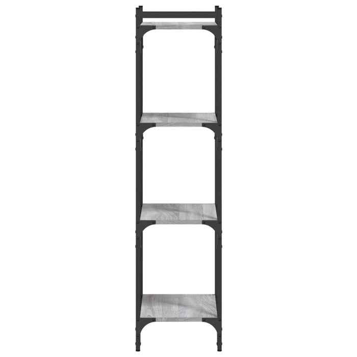 Bibliotecă cu 4 niveluri gri sonoma 40x30x120 cm lemn prelucrat - WALTI WALTI