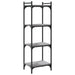 Bibliotecă cu 4 niveluri gri sonoma 40x30x120 cm lemn prelucrat - WALTI WALTI