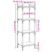 Bibliotecă cu 4 niveluri gri sonoma 40x30x120 cm lemn prelucrat - WALTI WALTI
