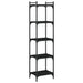 Bibliotecă cu 5 niveluri, negru, 40x30x154 cm, lemn prelucrat - WALTI WALTI
