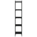 Bibliotecă cu 5 niveluri, negru, 40x30x154 cm, lemn prelucrat - WALTI WALTI