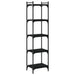 Bibliotecă cu 5 niveluri, negru, 40x30x154 cm, lemn prelucrat - WALTI WALTI