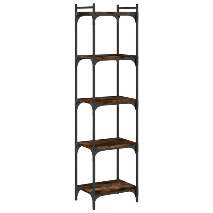Bibliotecă 5 niveluri stejar afumat 40x30x154 cm lemn prelucrat - WALTI WALTI