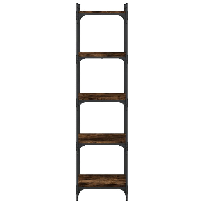 Bibliotecă 5 niveluri stejar afumat 40x30x154 cm lemn prelucrat - WALTI WALTI