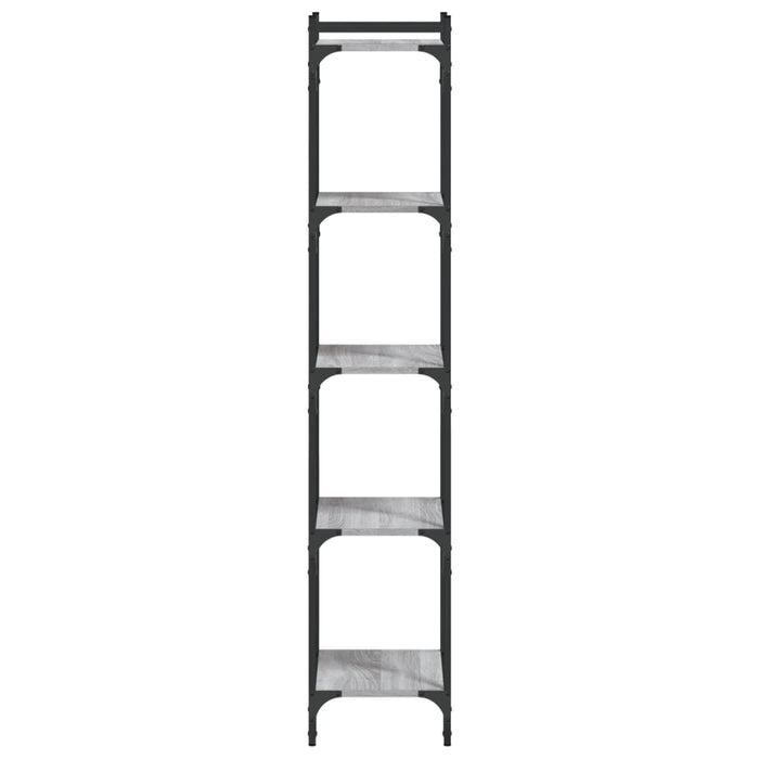 Bibliotecă cu 5 niveluri gri sonoma 40x30x154 cm lemn prelucrat - WALTI WALTI