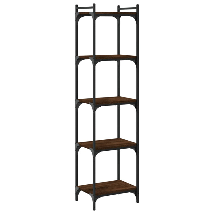 Bibliotecă 5 niveluri, stejar maro 40x30x154 cm, lemn prelucrat - WALTI WALTI