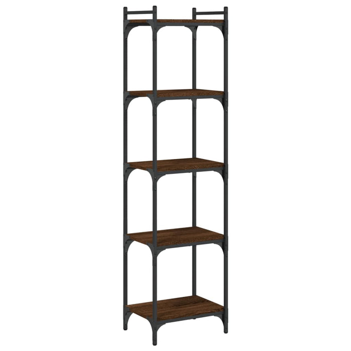 Bibliotecă 5 niveluri, stejar maro 40x30x154 cm, lemn prelucrat - WALTI WALTI