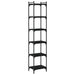 Bibliotecă cu 6 niveluri, negru, 40x30x188 cm, lemn prelucrat - WALTI WALTI