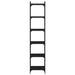 Bibliotecă cu 6 niveluri, negru, 40x30x188 cm, lemn prelucrat - WALTI WALTI