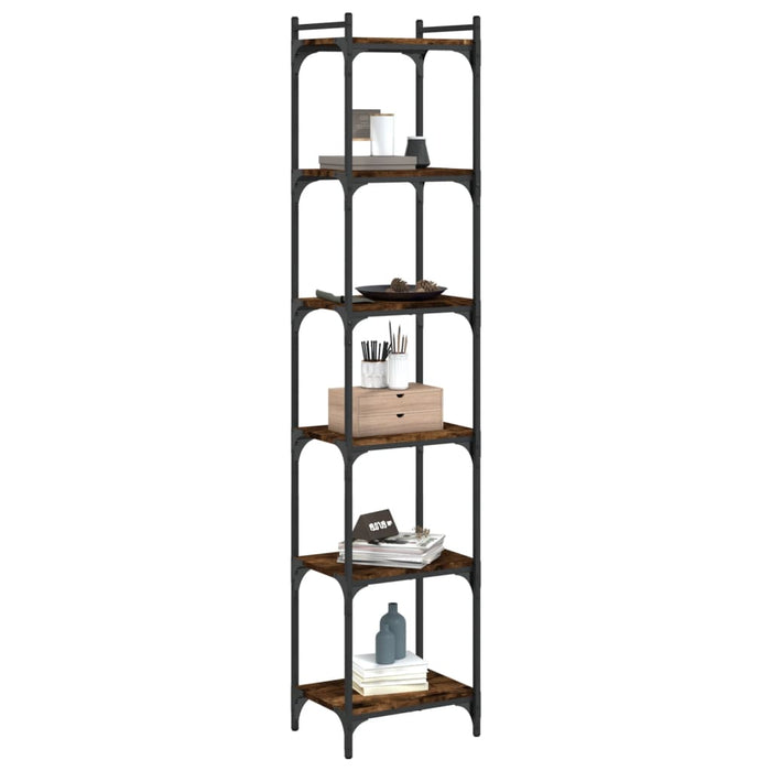 Bibliotecă 6 niveluri, stejar maro 40x30x188 cm, lemn prelucrat - WALTI WALTI