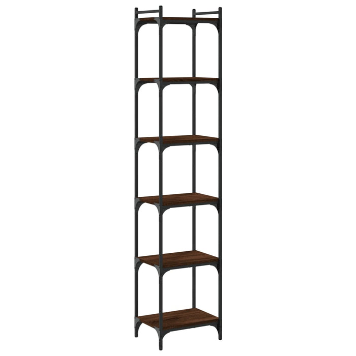 Bibliotecă 6 niveluri, stejar maro 40x30x188 cm, lemn prelucrat WALTI