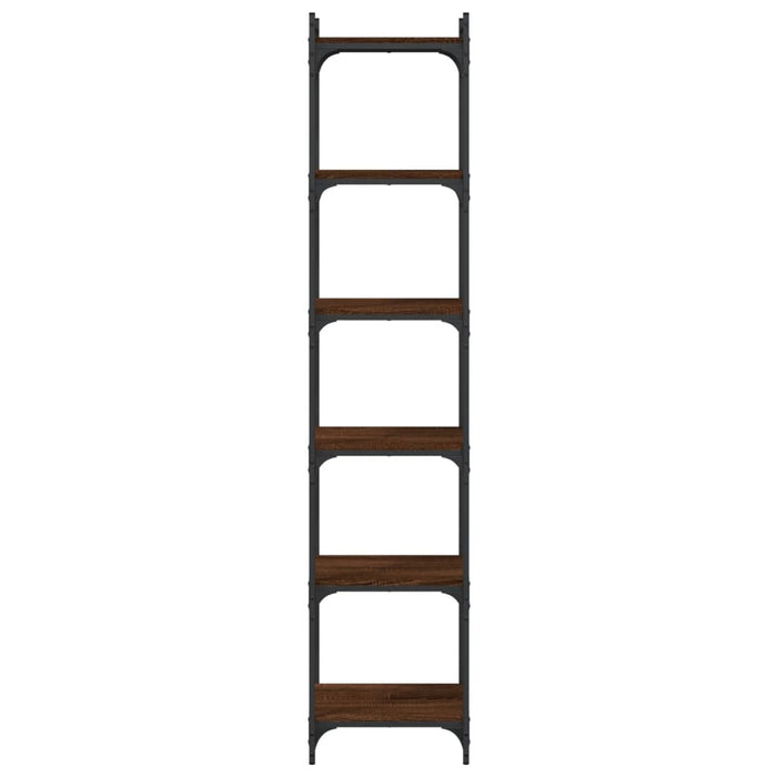 Bibliotecă 6 niveluri, stejar maro 40x30x188 cm, lemn prelucrat WALTI