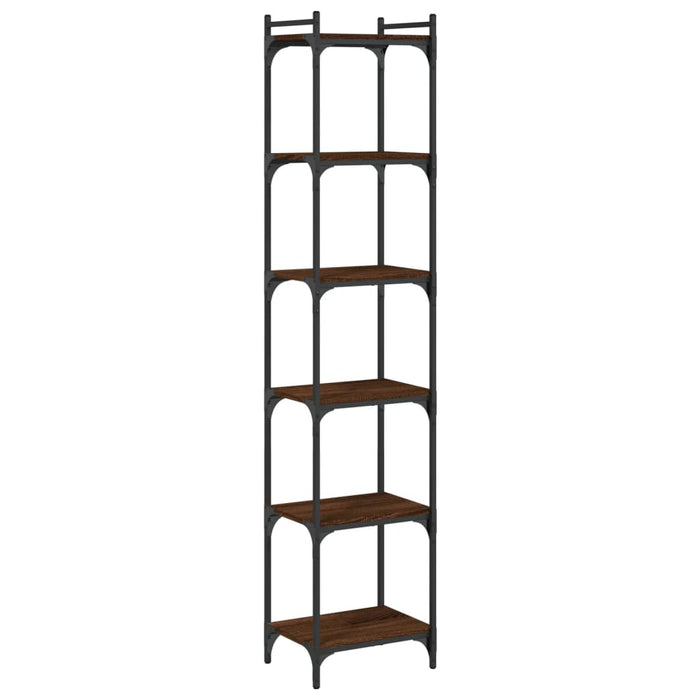 Bibliotecă 6 niveluri, stejar maro 40x30x188 cm, lemn prelucrat WALTI
