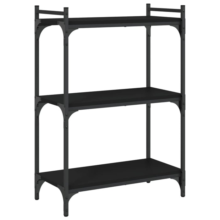 Bibliotecă cu 3 niveluri, negru, 60x30x86 cm, lemn prelucrat - WALTI WALTI