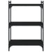 Bibliotecă cu 3 niveluri, negru, 60x30x86 cm, lemn prelucrat - WALTI WALTI