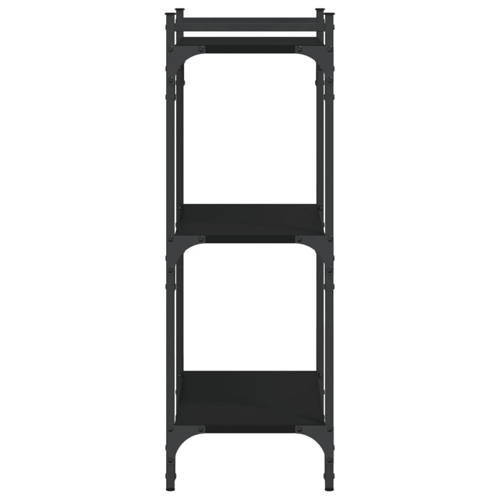 Bibliotecă cu 3 niveluri, negru, 60x30x86 cm, lemn prelucrat - WALTI WALTI