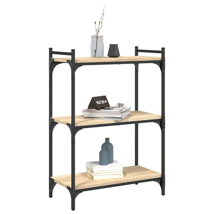 Bibliotecă cu 3 niveluri, stejar sonoma, 60x30x86 cm, lemn WALTI