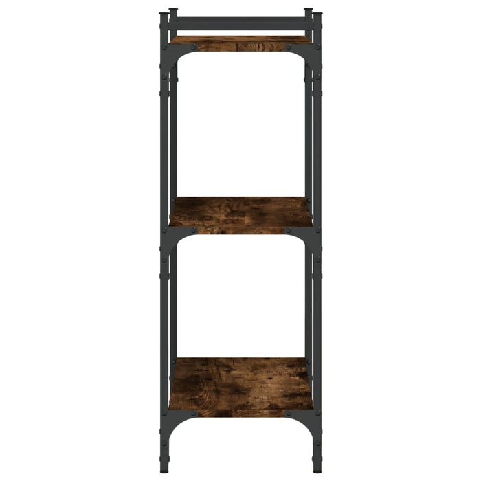 Bibliotecă 3 niveluri stejar fumuriu 60x30x86 cm lemn prelucrat WALTI