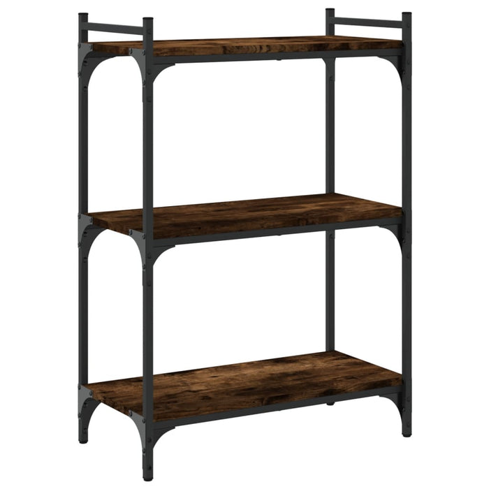 Bibliotecă 3 niveluri stejar fumuriu 60x30x86 cm lemn prelucrat WALTI