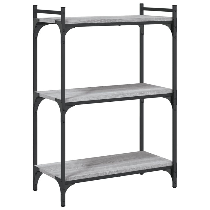 Bibliotecă cu 3 niveluri gri sonoma 60x30x86 cm lemn compozit - WALTI WALTI