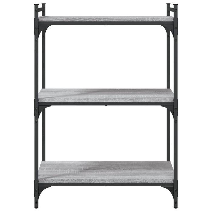 Bibliotecă cu 3 niveluri gri sonoma 60x30x86 cm lemn compozit - WALTI WALTI