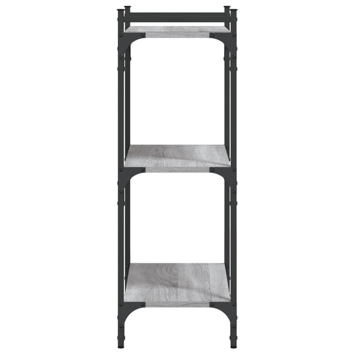 Bibliotecă cu 3 niveluri gri sonoma 60x30x86 cm lemn compozit - WALTI WALTI