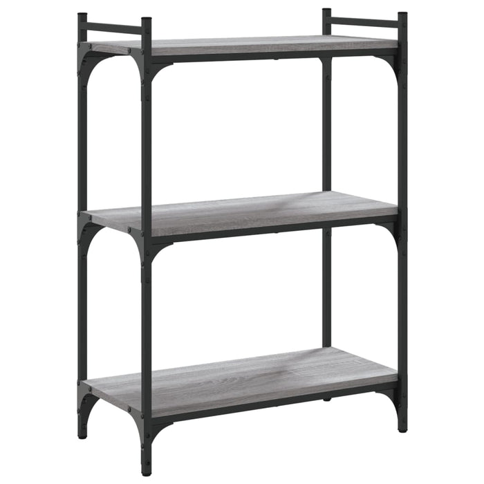 Bibliotecă cu 3 niveluri gri sonoma 60x30x86 cm lemn compozit - WALTI WALTI