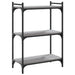 Bibliotecă cu 3 niveluri gri sonoma 60x30x86 cm lemn compozit - WALTI WALTI