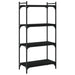 Bibliotecă cu 4 niveluri, negru, 60x30x120 cm, lemn prelucrat - WALTI WALTI