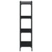 Bibliotecă cu 4 niveluri, negru, 60x30x120 cm, lemn prelucrat - WALTI WALTI