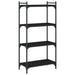 Bibliotecă cu 4 niveluri, negru, 60x30x120 cm, lemn prelucrat - WALTI WALTI