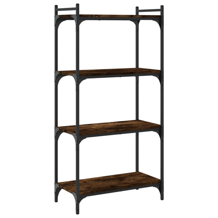 Bibliotecă 4 niveluri stejar afumat 60x30x120 cm lemn prelucrat - WALTI WALTI