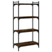 Bibliotecă 4 niveluri stejar afumat 60x30x120 cm lemn prelucrat - WALTI WALTI