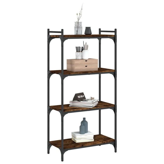 Bibliotecă 4 niveluri stejar afumat 60x30x120 cm lemn prelucrat - WALTI WALTI