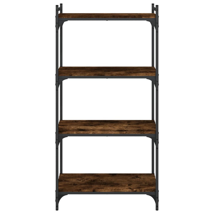 Bibliotecă 4 niveluri stejar afumat 60x30x120 cm lemn prelucrat - WALTI WALTI