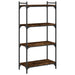Bibliotecă 4 niveluri stejar afumat 60x30x120 cm lemn prelucrat - WALTI WALTI