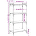 Bibliotecă 4 niveluri stejar afumat 60x30x120 cm lemn prelucrat - WALTI WALTI