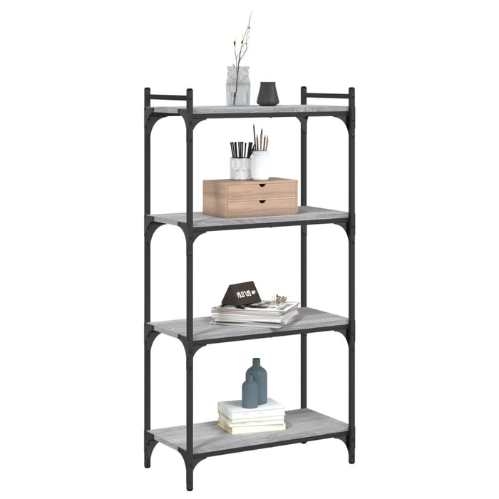 Bibliotecă cu 4 niveluri gri sonoma 60x30x120 cm lemn prelucrat - WALTI WALTI