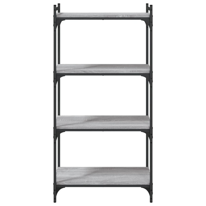 Bibliotecă cu 4 niveluri gri sonoma 60x30x120 cm lemn prelucrat - WALTI WALTI