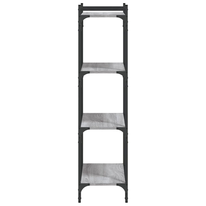Bibliotecă cu 4 niveluri gri sonoma 60x30x120 cm lemn prelucrat - WALTI WALTI