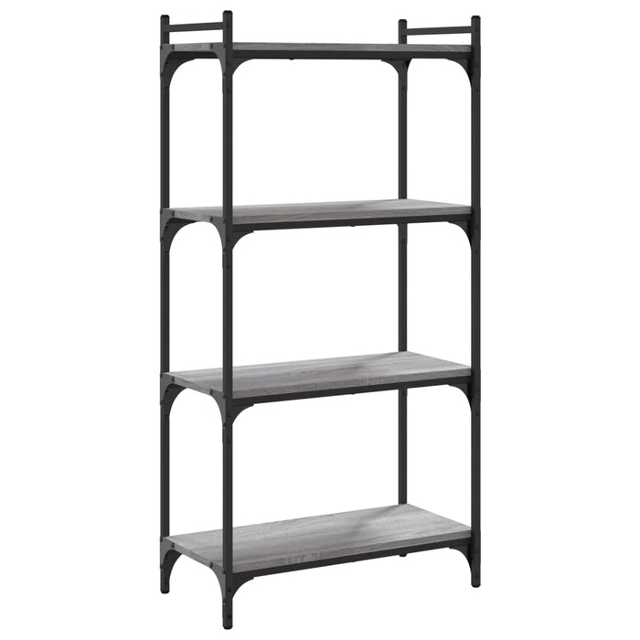 Bibliotecă cu 4 niveluri gri sonoma 60x30x120 cm lemn prelucrat - WALTI WALTI